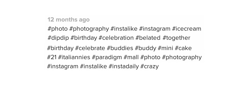 Too many hashtags