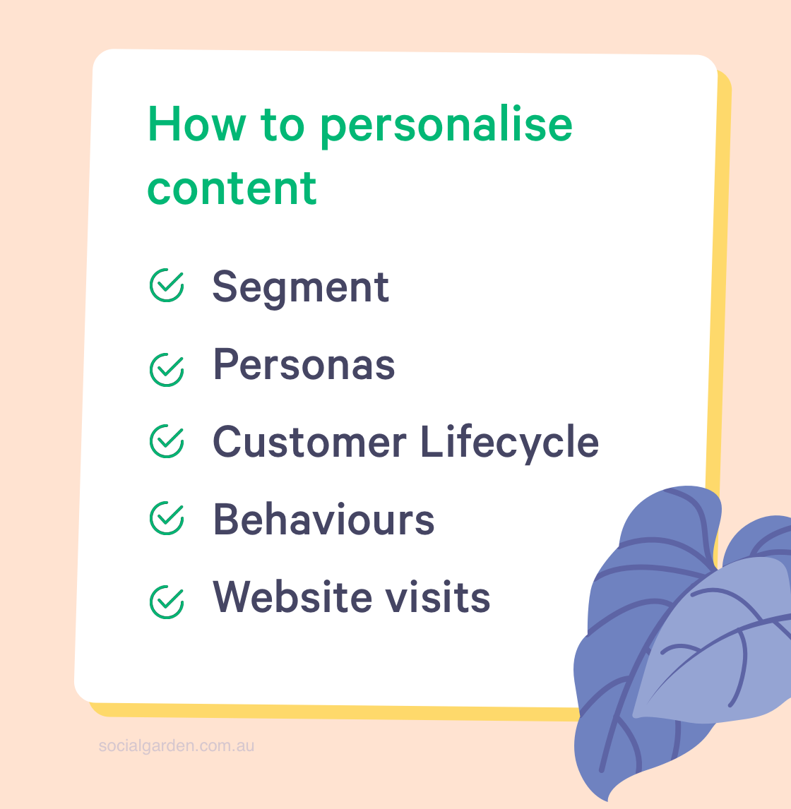 Content personalisation