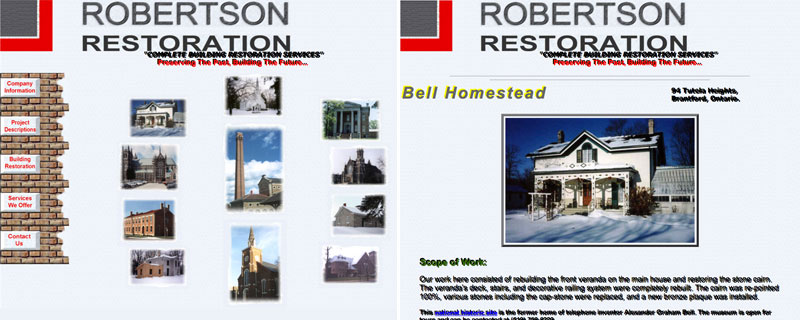inconsistent page design